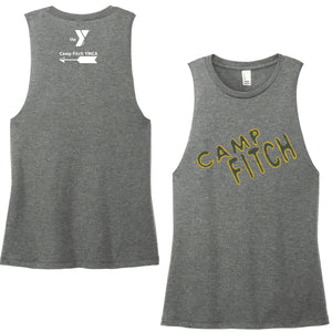 Camp Fitch "REWIND" Line - Charcoal Grey Muscle Tee with screen print